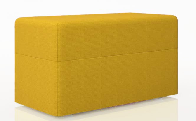 Pufa z serii Softwork 400x800 mm kolor żółty