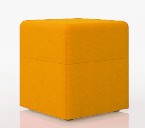 Pufa z serii Softwork 400x400 mm kolor ochra żółta