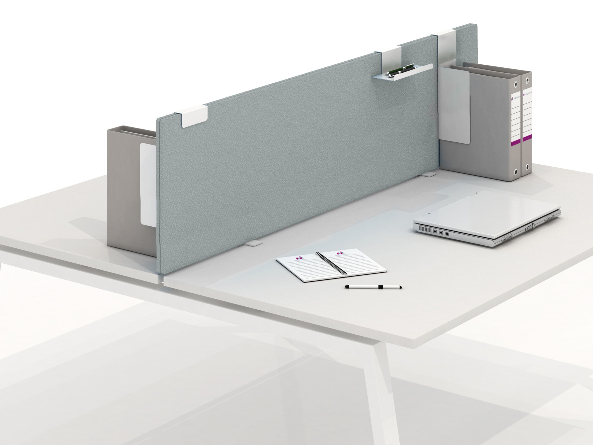Przegroda do biurka, Ekran akustyczny Maskot - Tapicerowany 1400 x 430 mm