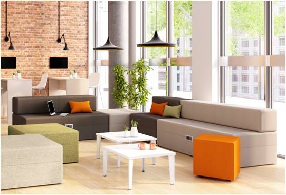 Główna galeria - Szezlong z oparciem ukośnym 800x1600 mm z serii Softwork  kolor pomarańczowy (7)