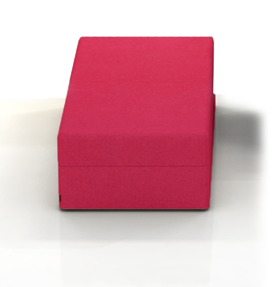 Ławka 800x800mm bez oparcia z serii Softwork kolor czerwony