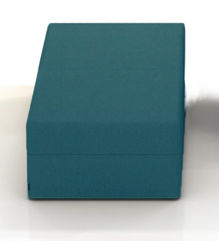 Ławka 800x800mm bez oparcia z serii Softwork kolor melange turkus