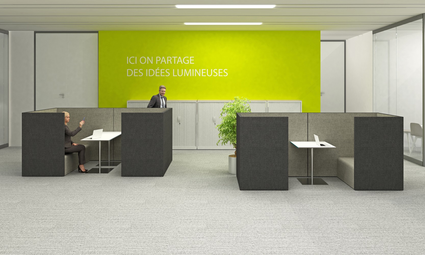 Główna galeria - Kanapa z oparciem prostym 1600x800mm z serii Softwork kolor czerwona szminka (4)