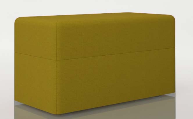 Pufa z serii Softwork 400x800 mm kolor oliwka
