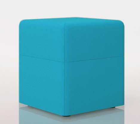 Pufa z serii Softwork 400x400 mm kolor laguna
