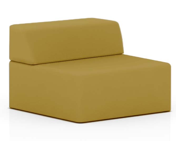 Kanapa z oparciem ukośnym 1200x800mm z serii Softwork kolor oliwka