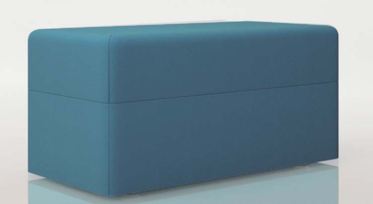 Pufa z serii Softwork 400x1200 mm kolor turkus