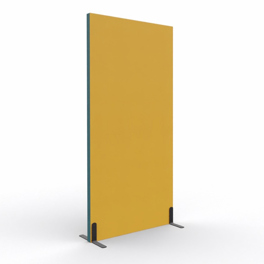 Ścianka podłogowa Softwork Ekran akustyczny tapicerowany 1300 x 850 x 55 mm, bez podstawy, Tkanina Step melange turkus i ciemnoszary