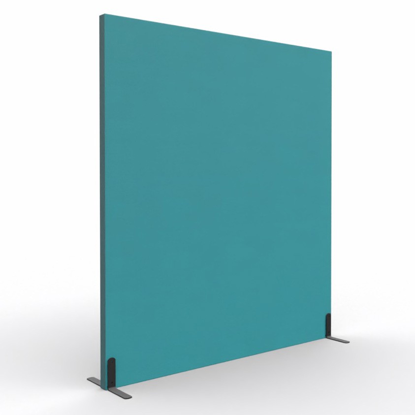 Ścianka podłogowa Softwork Ekran akustyczny tapicerowany 1800 x 1600 x 55 mm, bez podstawy, Tkanina Step  granat i turkus