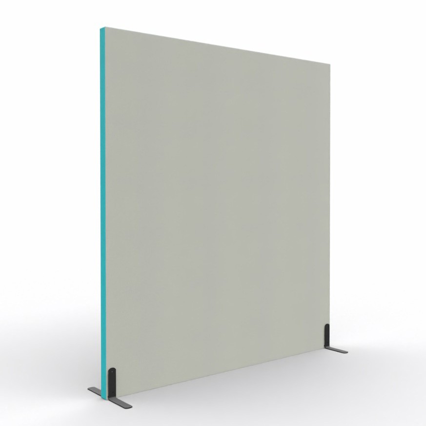 Ścianka podłogowa Softwork Ekran akustyczny tapicerowany 1800 x 1600 x 55 mm, bez podstawy, Tkanina Step popielaty i laguna