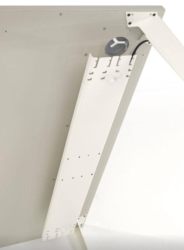 Kanał kablowy do biurka 1000 mm srebrny