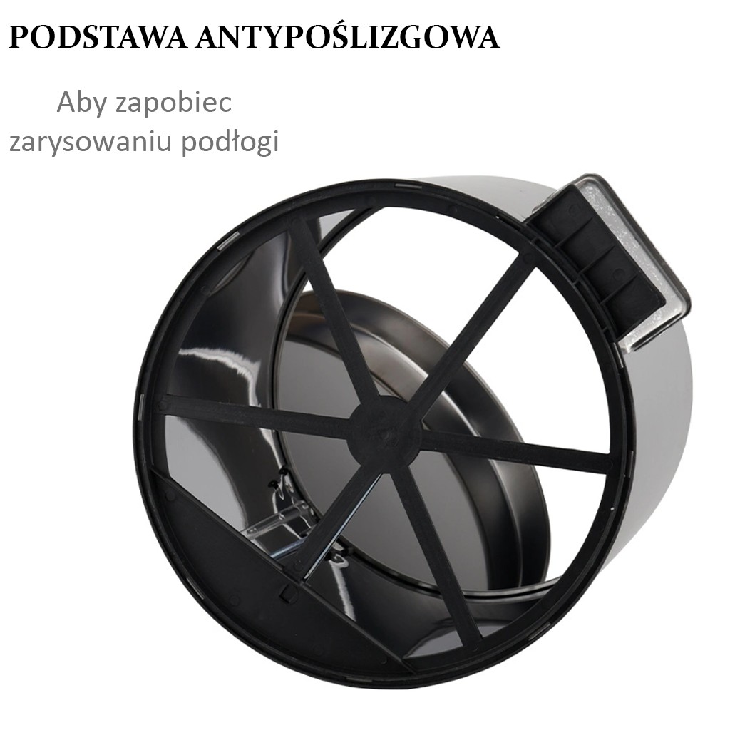 Główna galeria - Kosz na śmieci z cichym domykiem PureStyle 12L okrągły z pedałem STAL SZCZOTKOWANA (8)