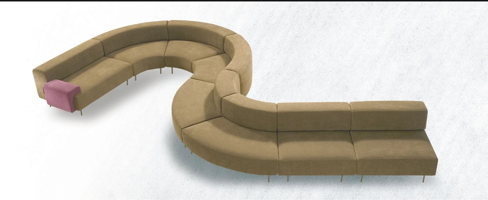 Główna galeria - Sofa kanapa modułowa Millecento - moduł Łuk wklęsły (4)