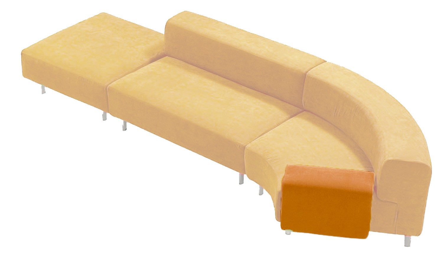 Sofa kanapa modułowa Millecento - podłokietnik