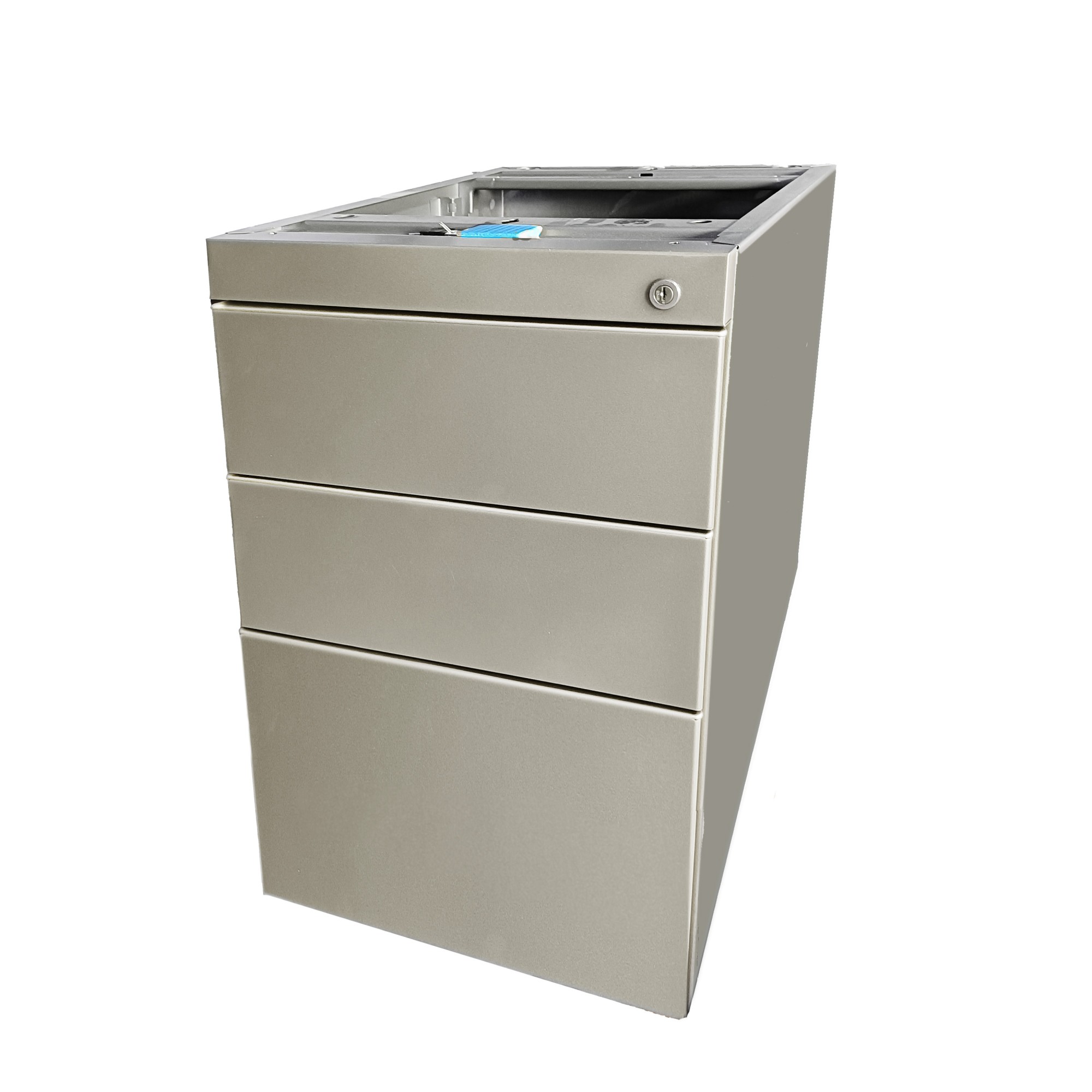 Kontenerek biurowy stacjonarny duży metalowy Klea 336 piaskowy