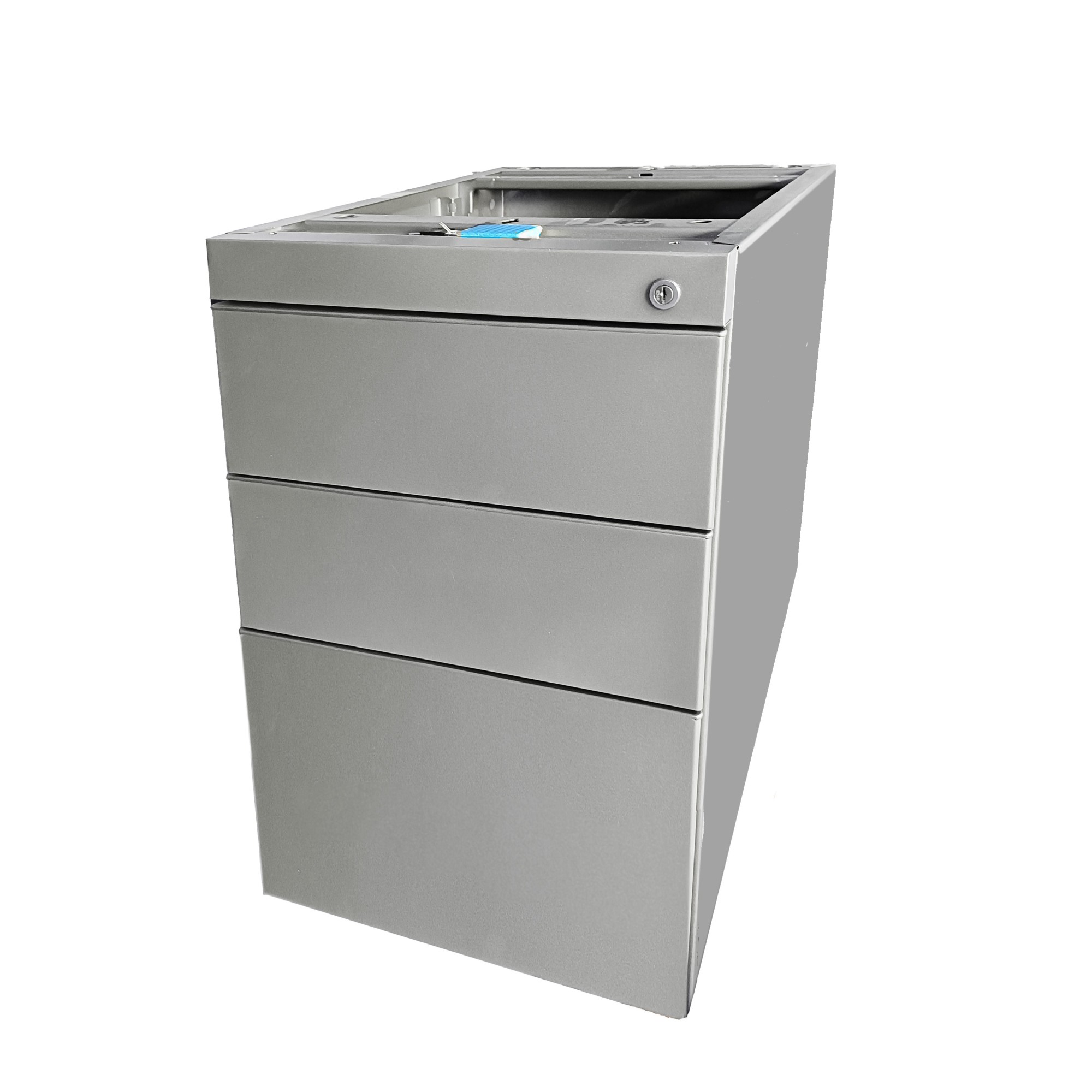 Kontenerek biurowy stacjonarny duży metalowy Klea 336 szary