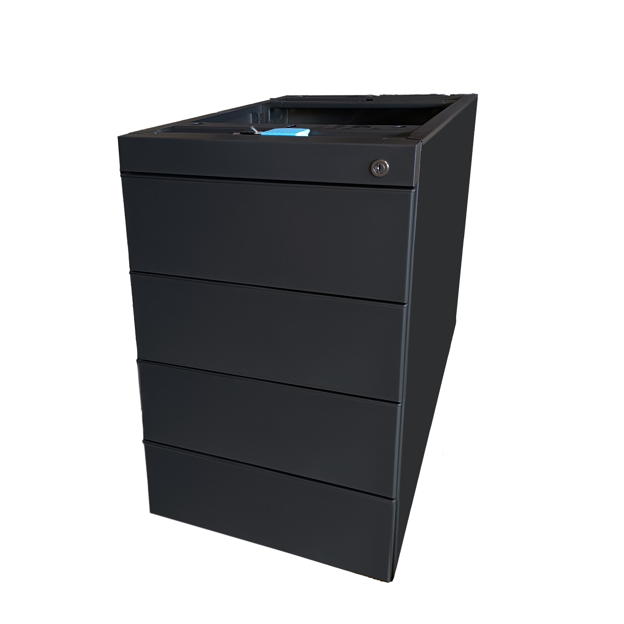 Kontenerek biurowy stacjonarny duży metalowy Klea 3333 czarny