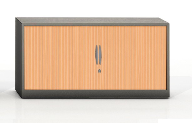 Szafa metalowa żaluzjowa Filea 700x1200 mm - Kolor Ciemnoszary + Jabłoń