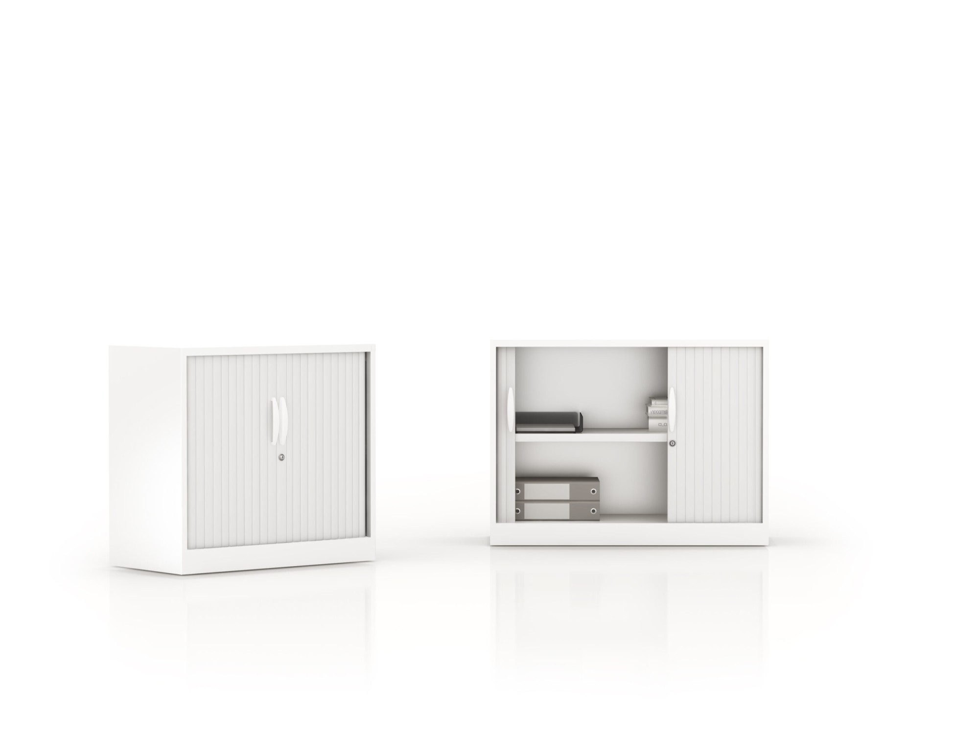 Szafa metalowa żaluzjowa Filea 1380 x 1200 mm - Kolor Srebrny + Jabłoń