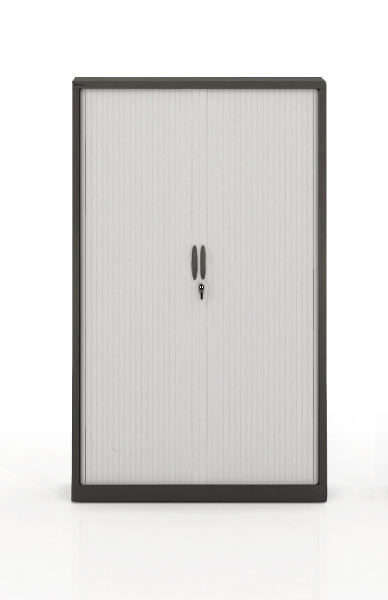 Szafa metalowa żaluzjowa firmy Majencia-Nowy Styl Filea 1980x1200 mm - Kolor Ciemnoszary + Szary