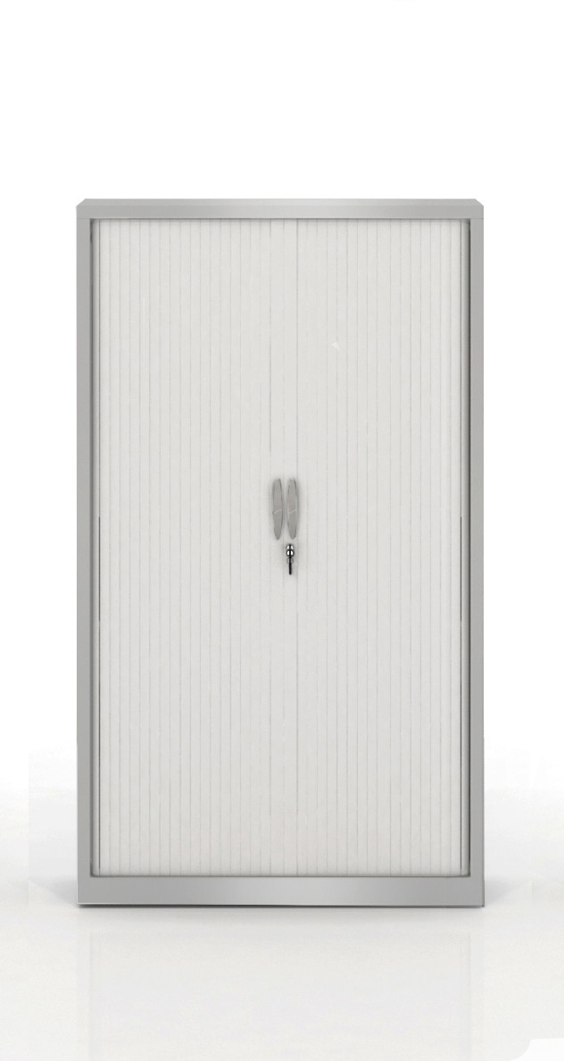 Szafa metalowa żaluzjowa Filea 1680 x 1000 mm - Kolor Srebrny + Szary