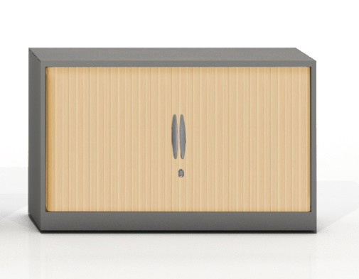 Szafa metalowa żaluzjowa Filea 700x800 mm - Kolor Ciemnoszary + Klon