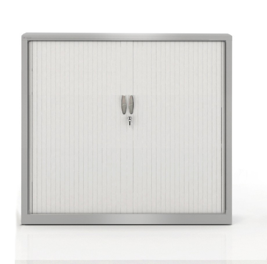 Szafa metalowa żaluzjowa firmy Majencia-Nowy Styl Filea 1020x800 mm - Kolor Srebrny + Szary