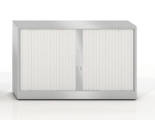 Szafa metalowa żaluzjowa Basycs 700x800 mm - Kolor Srebrny + Szary