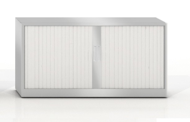 Szafa metalowa żaluzjowa firmy Majencia-Nowy STYL Basycs 700x1200 mm - Kolor Srebny + Szary