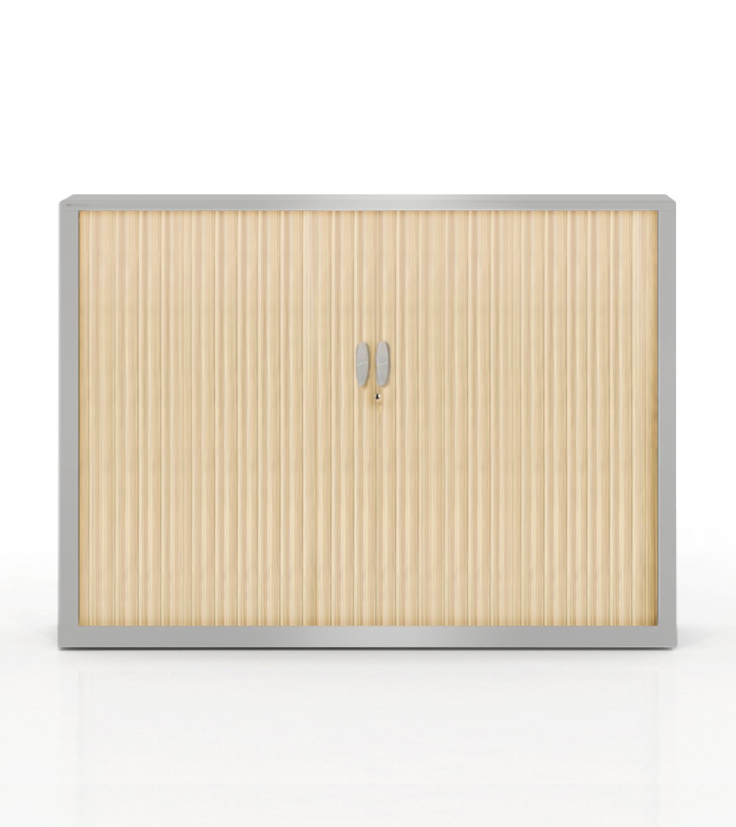 Szafa metalowa żaluzjowa firmy Majencia-Nowy Styl Ecozen 1020x1200 mm - Kolor Srebrny + Dąb
