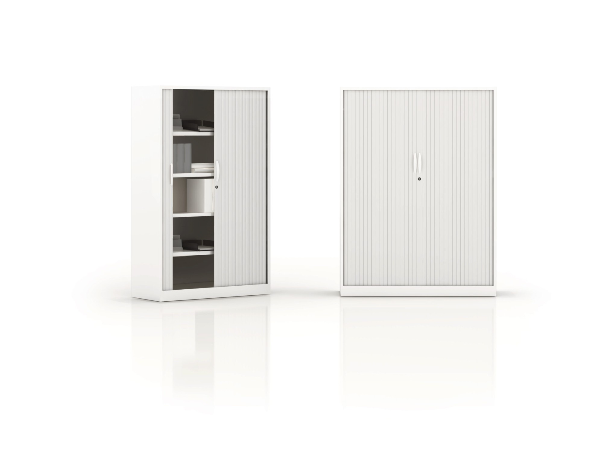 Główna galeria - Szafa metalowa żaluzjowa firmy Majencia-Nowy Styl Ecozen 1020x1000 mm - Kolor Biały + Dąb (11)