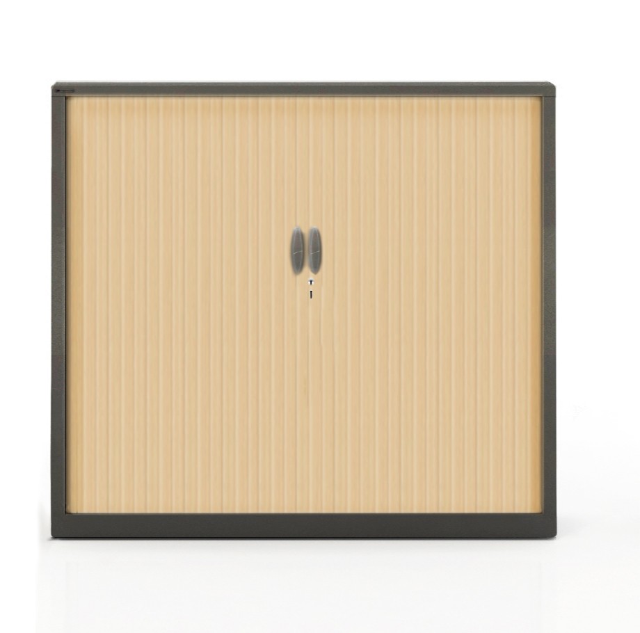 Szafa metalowa żaluzjowa firmy Majencia-Nowy Styl Ecozen 1020x1200 mm - Kolor Ciemnoszary + Klon jasny