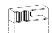 Główna galeria - Szafa - nadstawka -  metalowa żaluzjowa firmy Majencia-Nowy Styl Basycs 500x1200 mm - Kolor Ciemnoszary (3)
