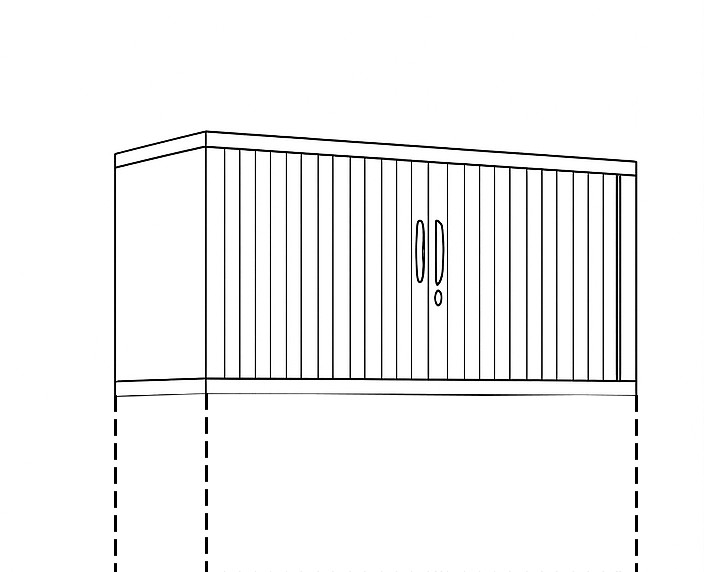Główna galeria - Szafa - nadstawka -  metalowa żaluzjowa firmy Majencia-Nowy Styl Filea 500x1200 mm - Kolor Biały (4)