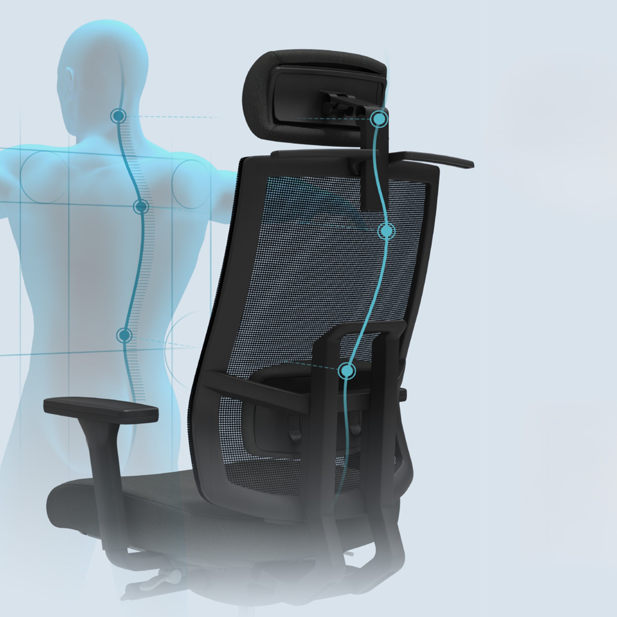 Główna galeria - Ergonomiczny fotel obrotowy MILO (2)