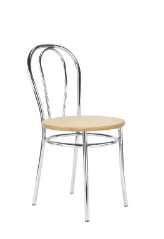 Krzesło kawiarniane TULIPAN CR/RAL WOOD