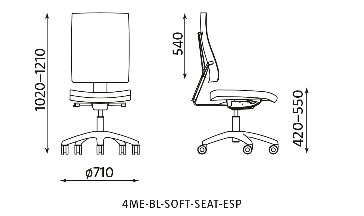 Główna galeria - Krzesło biurowe, obrotowe 4ME-BL-SOFT-SEAT-ESP (6)