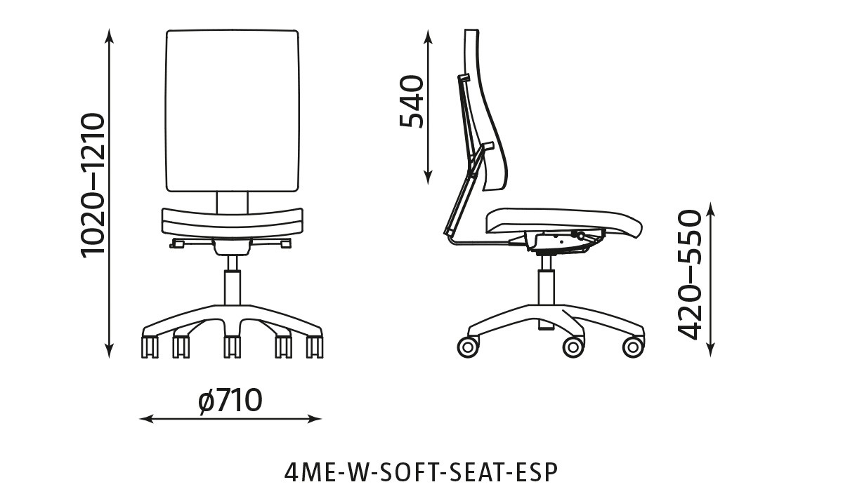 Główna galeria - Krzesło biurowe, obrotowe 4ME-W-SOFT-SEAT-ESP (2)