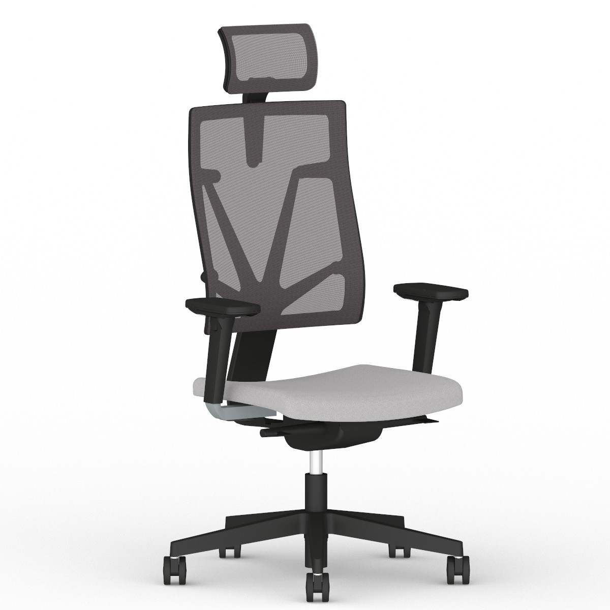 Krzesło biurowe, obrotowe 4ME-MESH-BL-HRMA-SOFT-SEAT-ESP