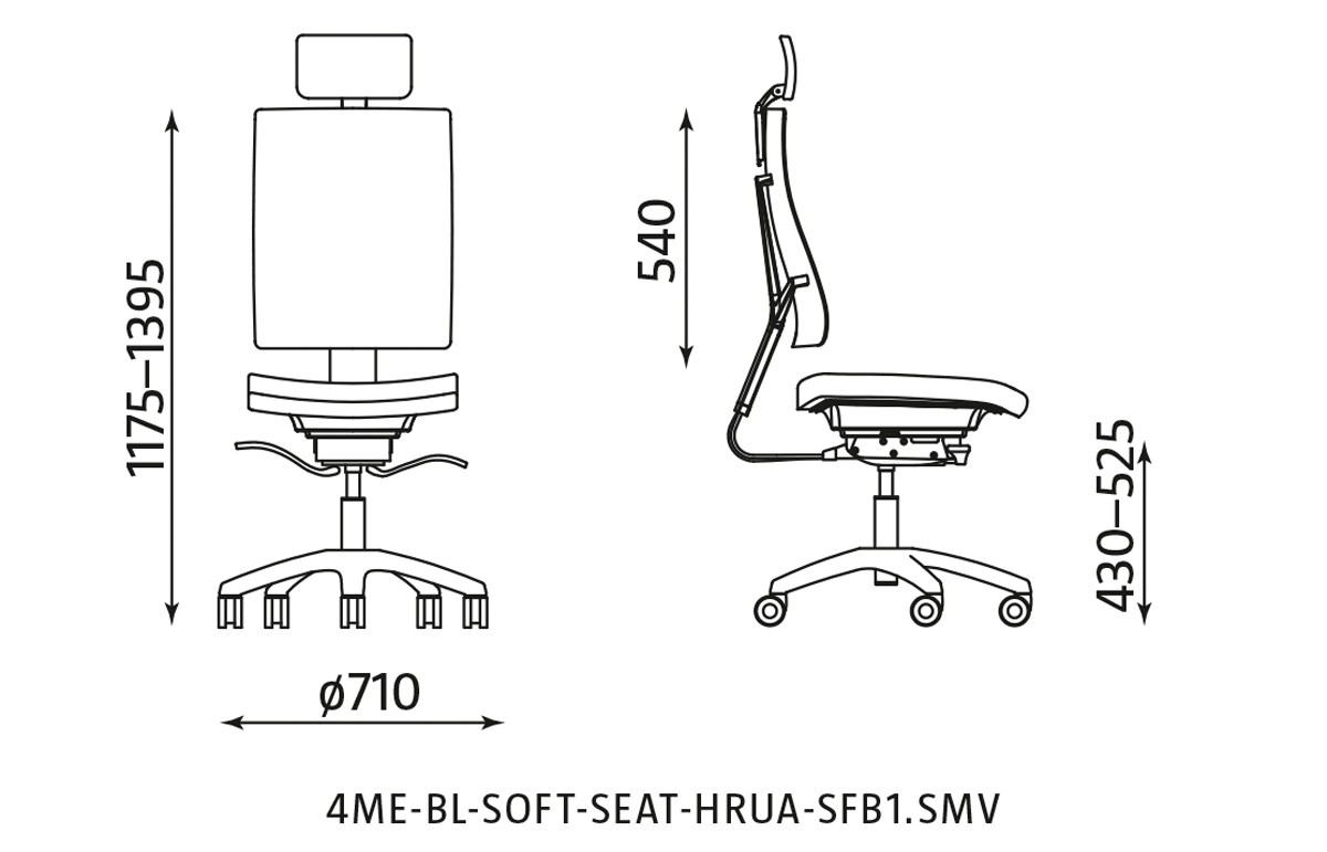 Główna galeria - Krzesło biurowe, obrotowe 4ME-BL-SOFT-SEAT-HRUA-SFB1 (3)