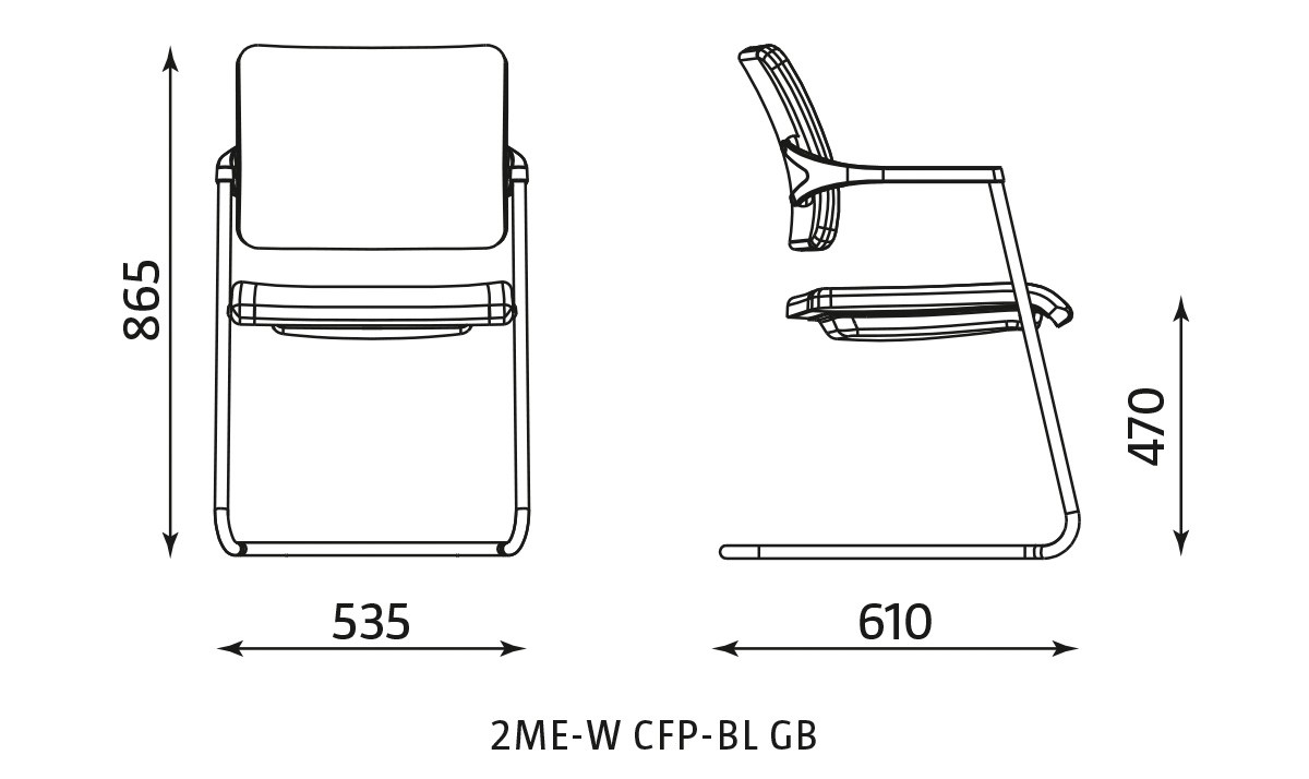 Główna galeria - Krzesło konferencyjne 2ME-W CFP-BL GB (5)