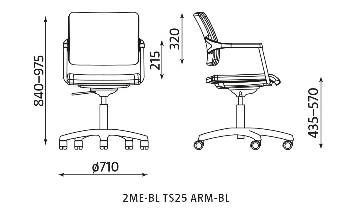 Główna galeria - Krzesło konferencyjne 2ME-BL TS25 ARM-BL (2)