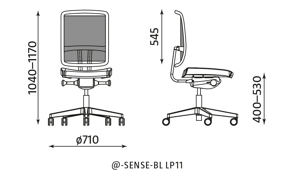 Główna galeria - Krzesło pracownicze @-SENSE-PW-BL LP11 (2)