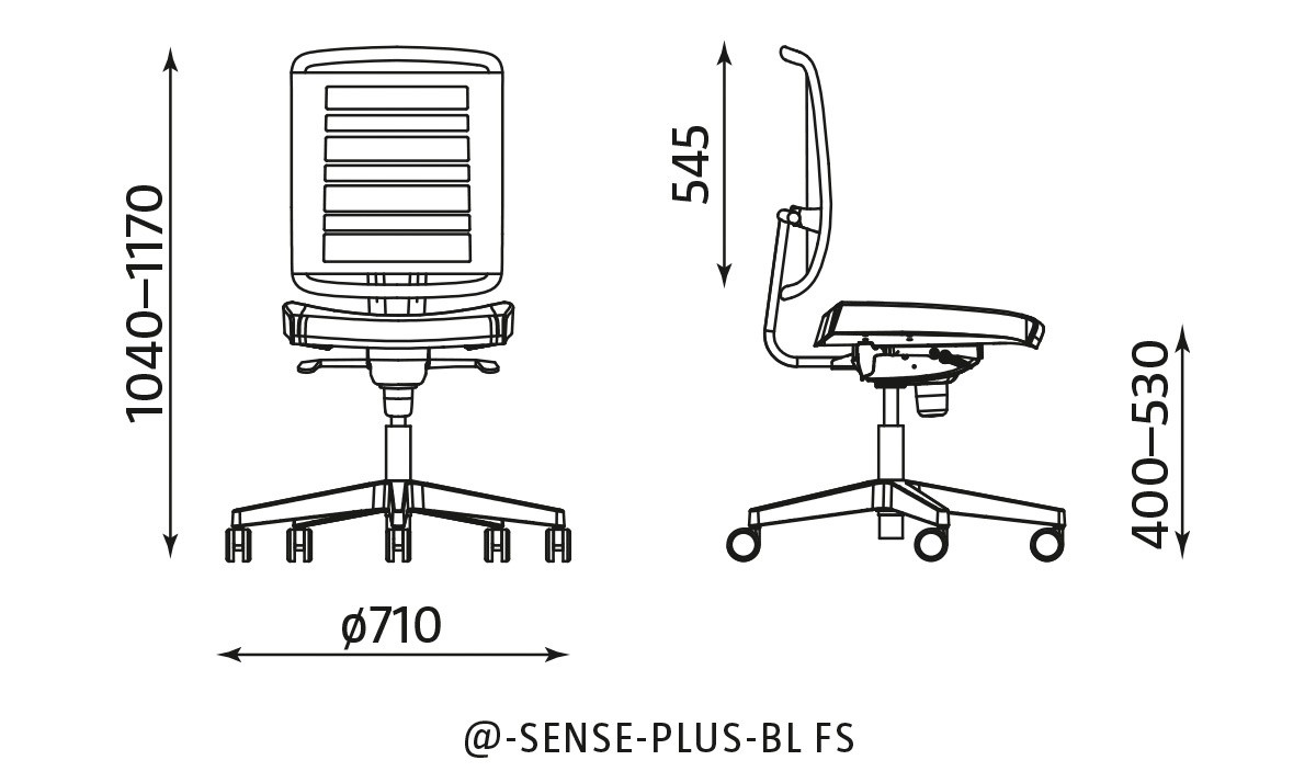 Główna galeria - Krzesło pracownicze @-SENSE-PLUS-PW-BL LP11 (2)