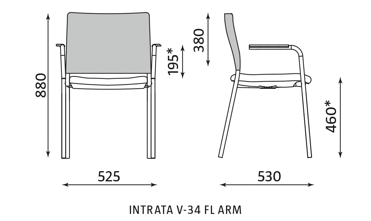 Główna galeria - Krzesło konferencyjne INTRATA V-34 FLBL-ARM (3)