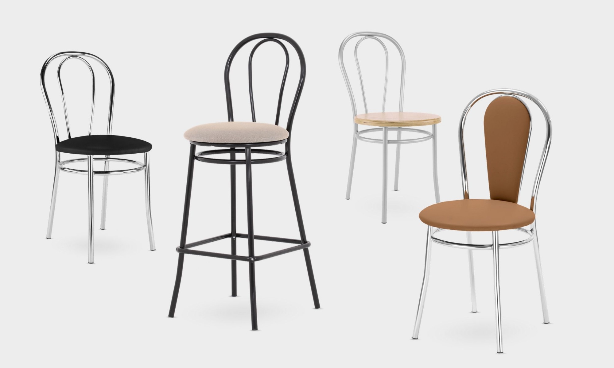 Główna galeria - Stołek barowy TULIPAN HOCKER CR/RAL (3)