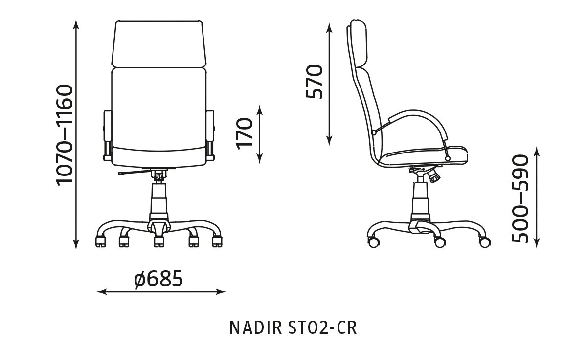 Główna galeria - Fotel obrotowy NADIR ST02-CR (3)
