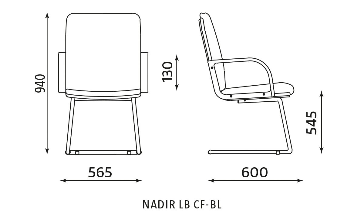 Główna galeria - Fotel stacjonarny NADIR LB CF-BL (2)