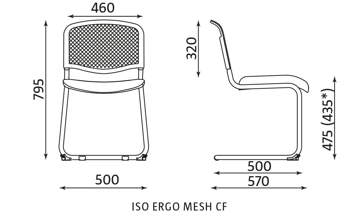 Główna galeria - Krzesło konferencyjne ISO ERGO MESH CF (2)